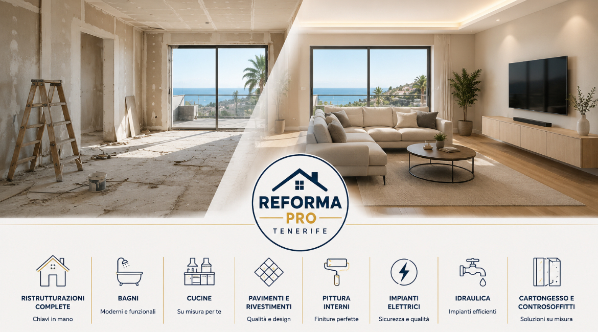 Ristrutturazione chiavi in mano a Tenerife: prima e dopo — Reforma Pro Tenerife
