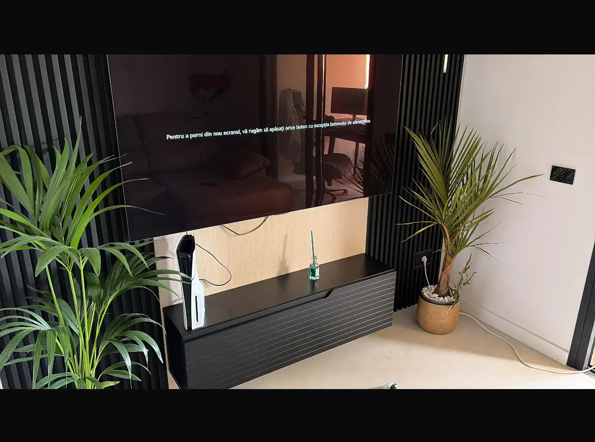 Parete TV pannelli legno