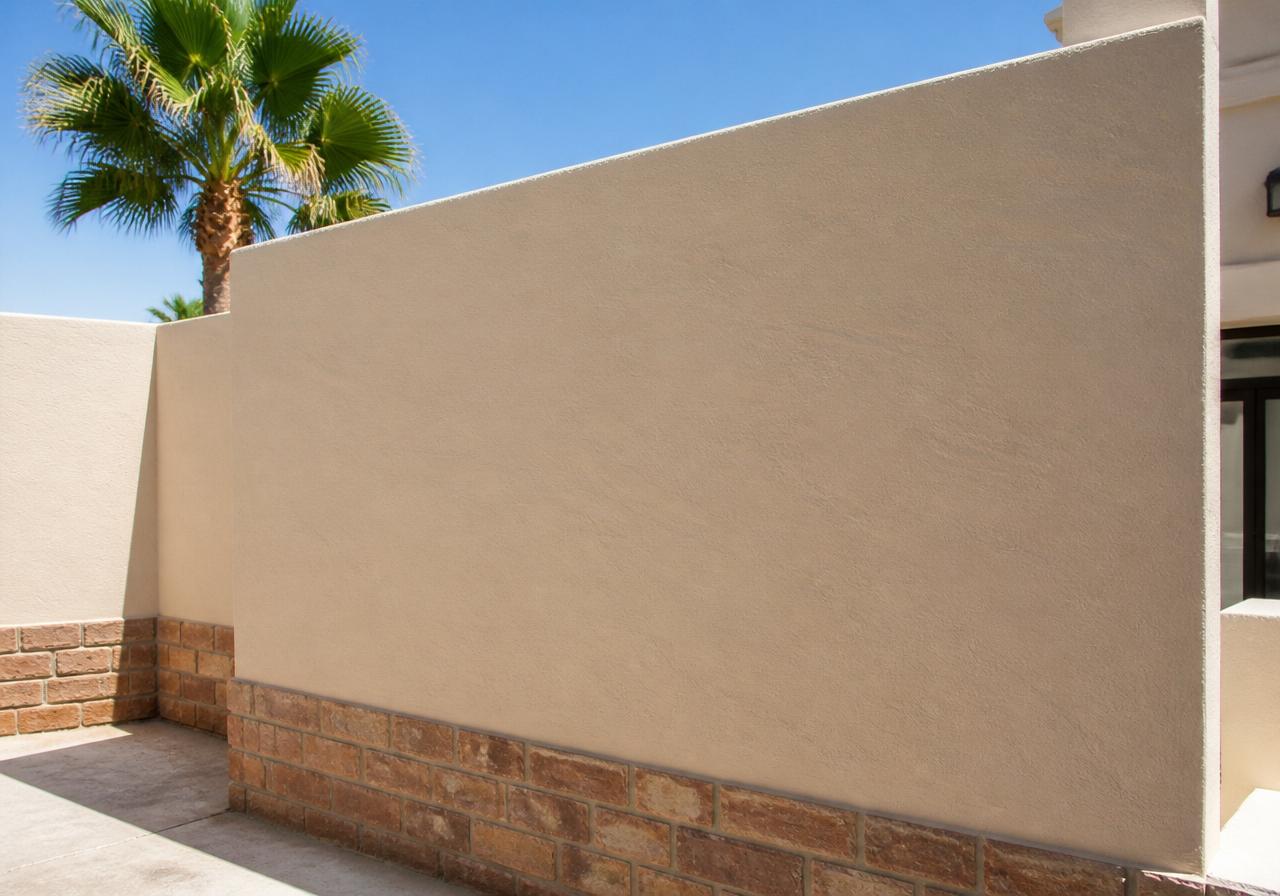 Muro esterno con intonaco rasato