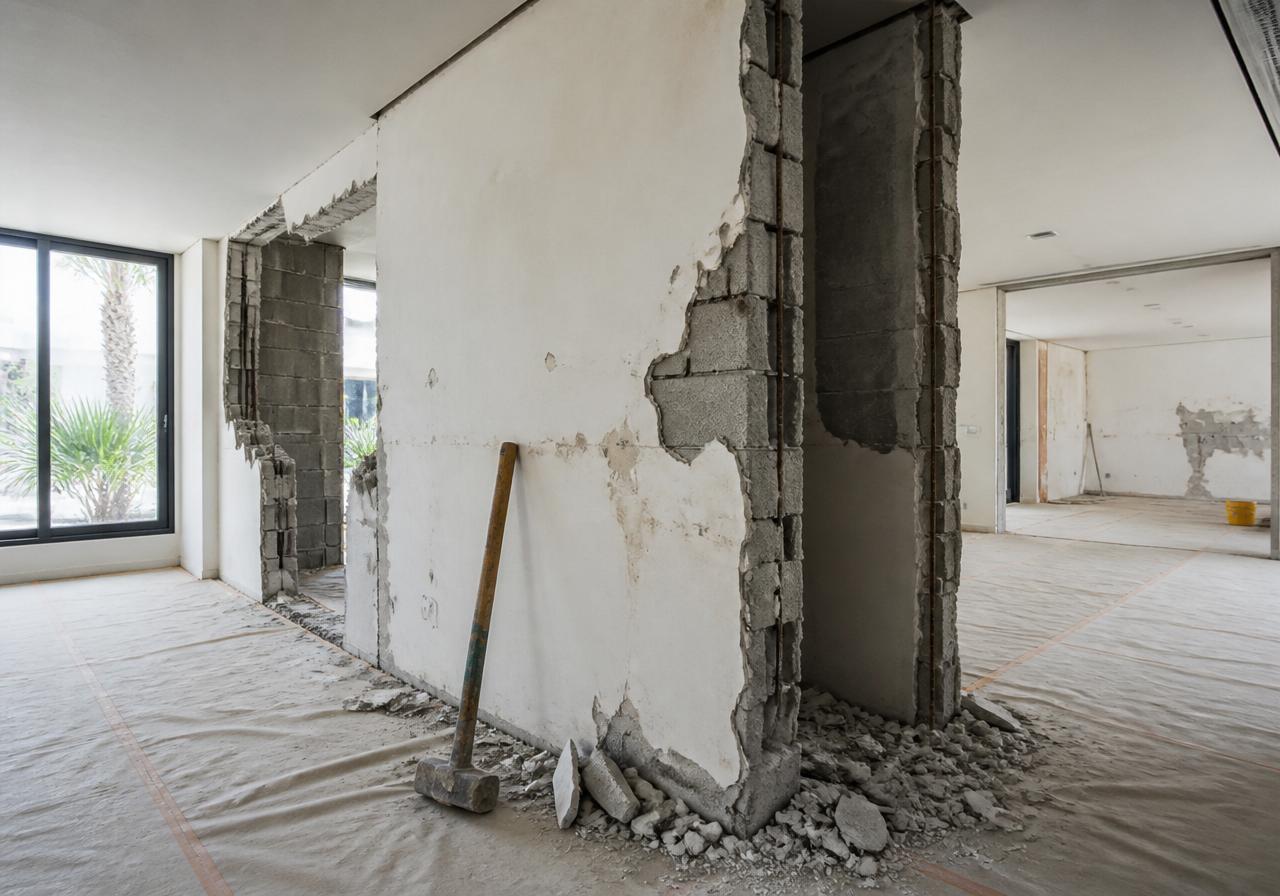 Demolizione muro interno villa Demolizione muro interno villa